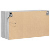 Ścienna szafka TV z LED, szary dąb sonoma, 80x31x45 cm