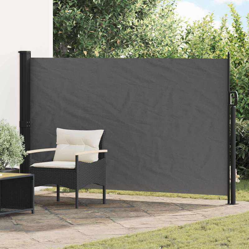 Rozkładany boczny markiz antracytowy 300 x 170 cm Poliester