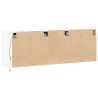 Ścienna szafka TV z LED, biała, 130x31x45 cm