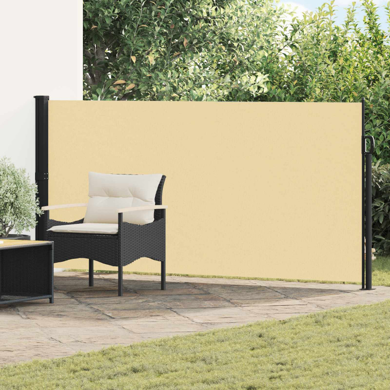 Rozkładany boczny markiz piaskowy 300 x 170 cm Poliester