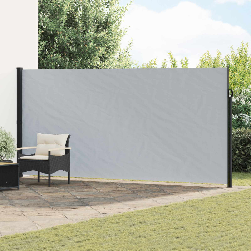 Rozkładany boczny markiz Szary 300 x 200 cm Poliester