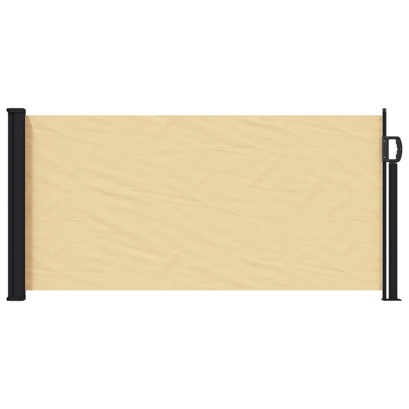Rozkładany boczny markiz piaskowy 500 x 100 cm Poliester