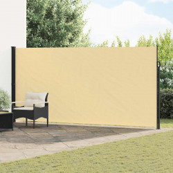 Rozkładany boczny markiz piaskowy 600 x 220 cm Poliester