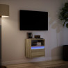 Ścienna szafka TV z LED, dąb sonoma, 41x31x45 cm