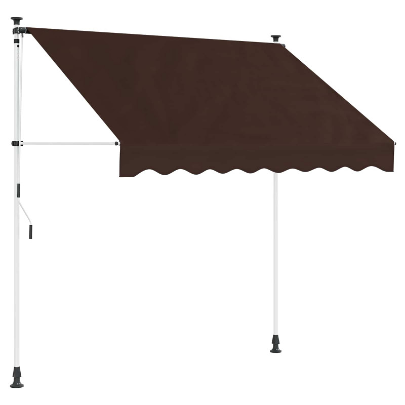 Ręczna markiza zwijana brązowy 150 cm