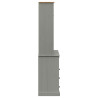 Kredens VIGO, szary, 80x40x176 cm, lite drewno sosnowe