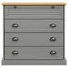 Kredens VIGO, szary, 80x40x176 cm, lite drewno sosnowe