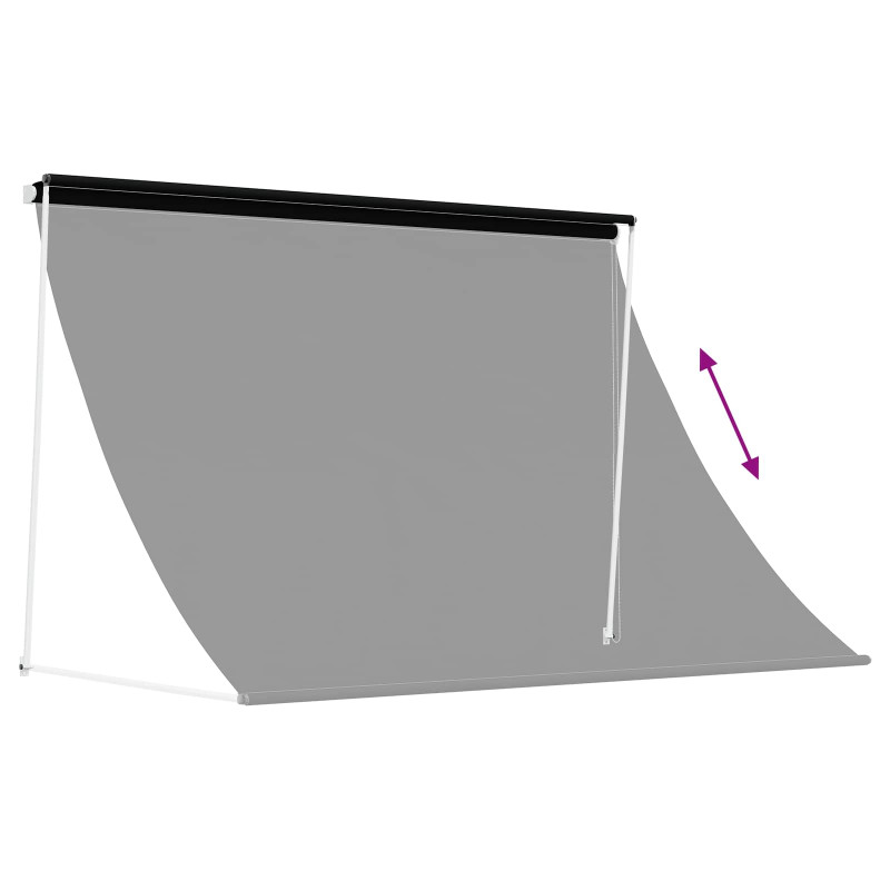 Markiza Czarny 400 x 150 cm 180 g / m² Poliester z powłoką PU