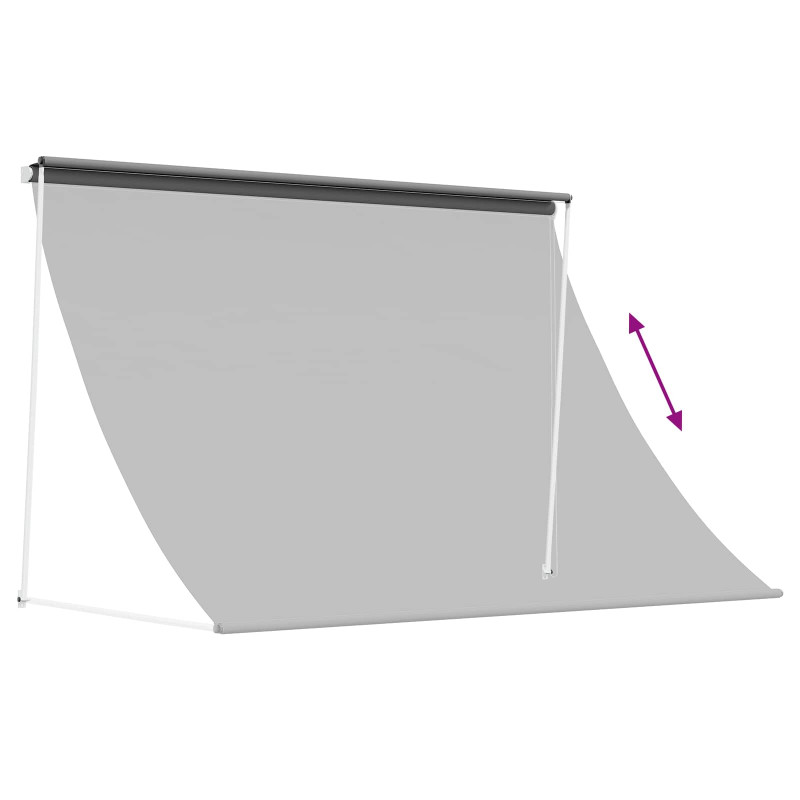 Markiza jasnoszary 400 x 150 cm 180 g / m² Poliester z powłoką PU