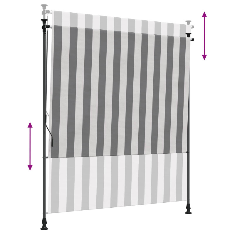 Zewnętrzna Roleta Rolkowa Antracytowy i biały 120 x 270 cm