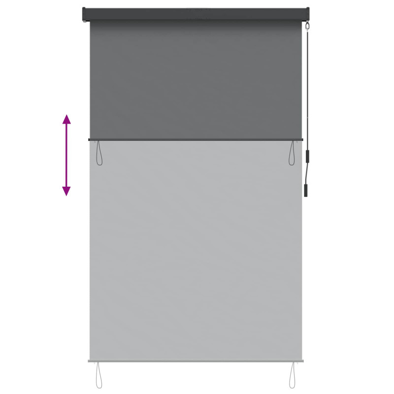 Roleta jasnoszary 80 x 250 cm Materiał i Aluminium