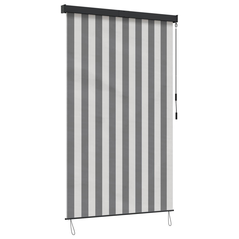 Roleta Antracytowy i biały 80 x 250 cm Materiał i Aluminium