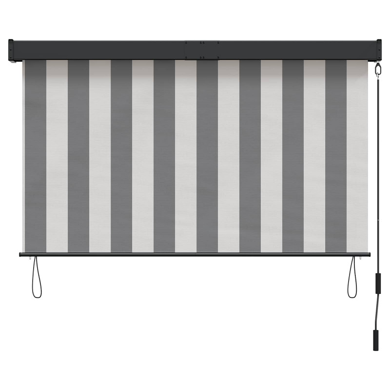 Roleta Antracytowy i biały 80 x 250 cm Materiał i Aluminium