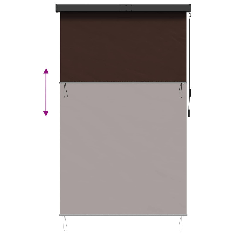 Roleta brązowy 100 x 250 cm Materiał i Aluminium