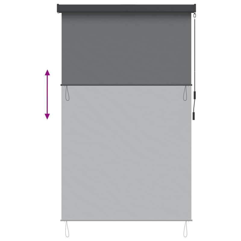 Roleta jasnoszary 120 x 250 cm Materiał i Aluminium