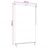 Roleta jasnoszary 120 x 250 cm Materiał i Aluminium