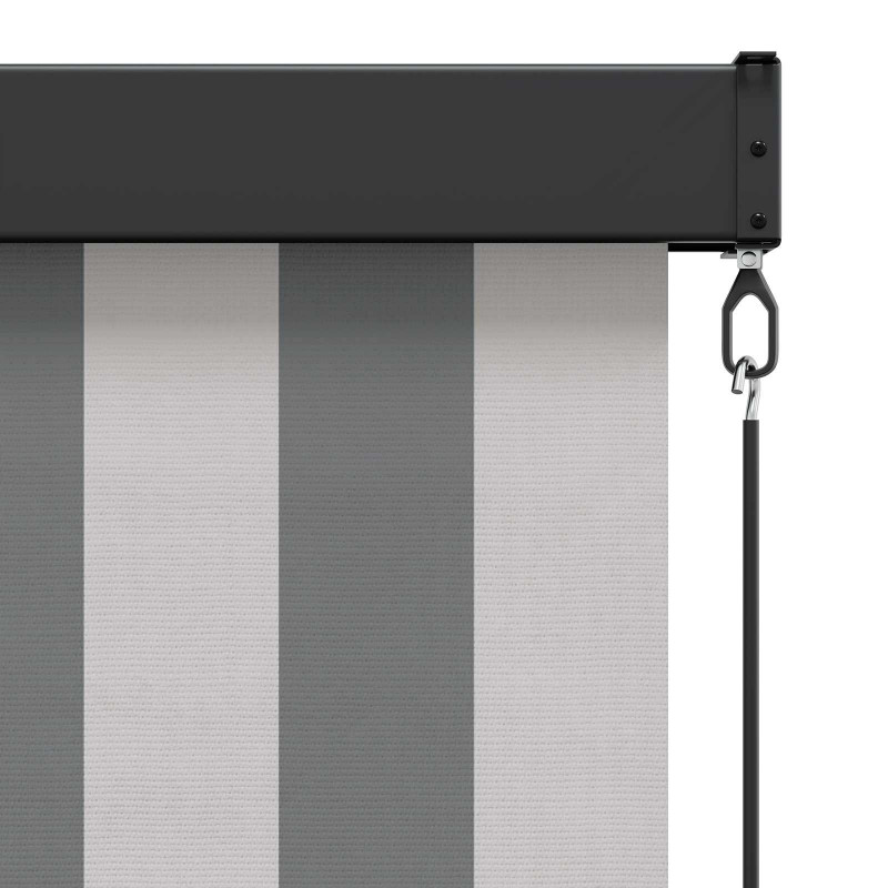 Roleta Antracytowy i biały 140 x 250 cm Materiał i Aluminium