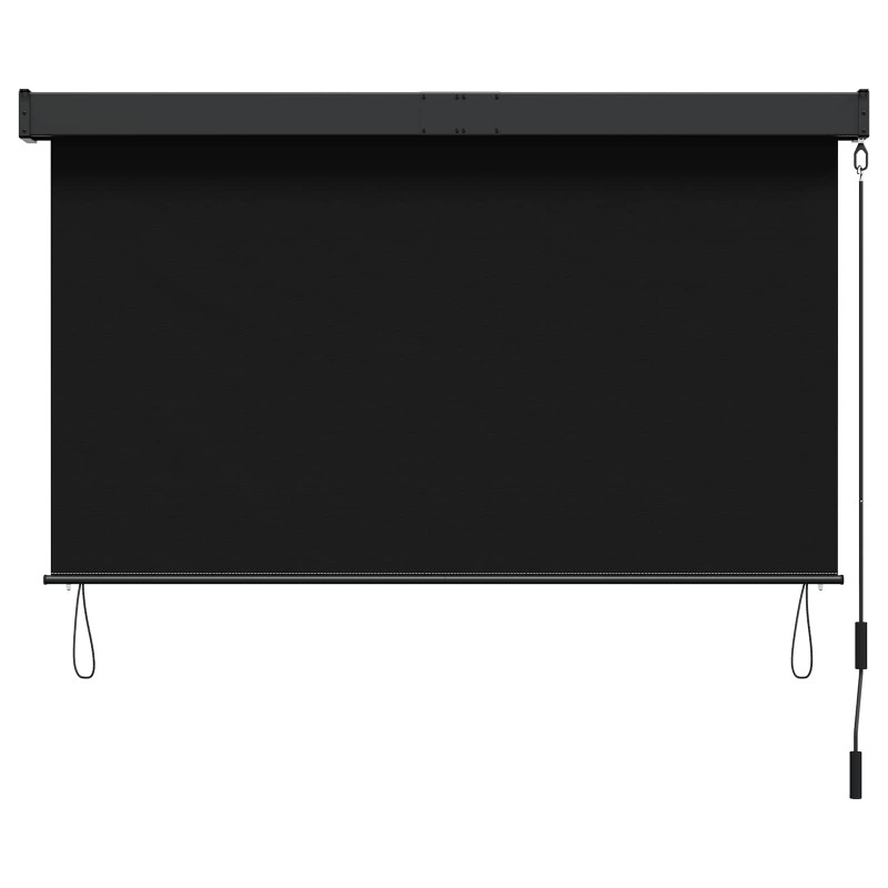 Roleta Czarny 180 x 250 cm Materiał i Aluminium
