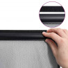 Moskitiera drzwiowa z zasłoną siatkową Czarny poliester
