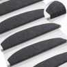 Samoprzylepne maty na schody Półokrąg 15 pcs ciemnoszary