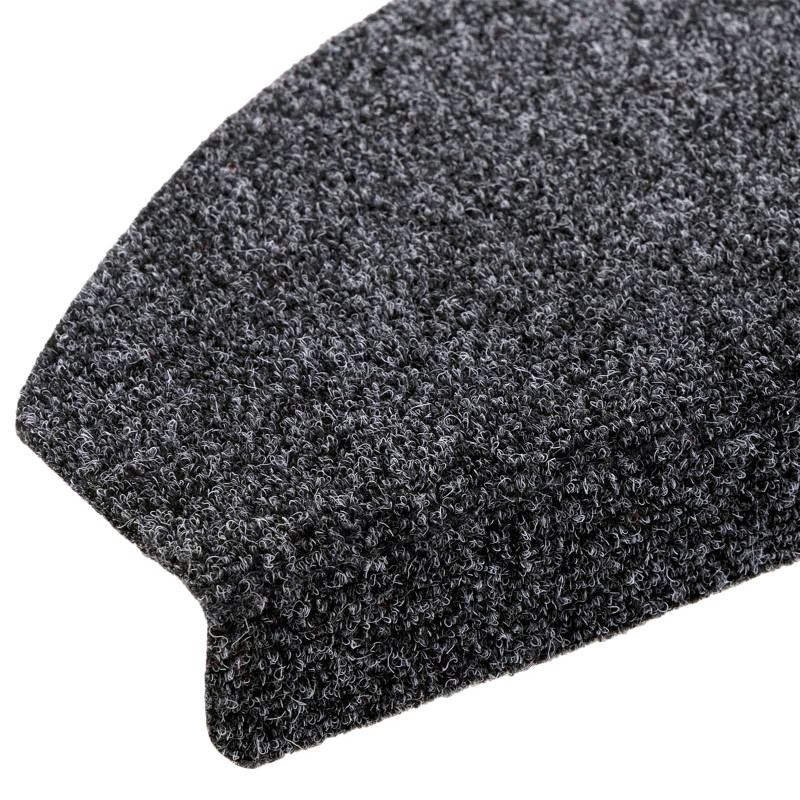 Samoprzylepne maty na schody Półokrąg 15 pcs ciemnoszary
