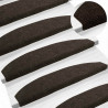 Samoprzylepne maty na schody Półokrąg 15 pcs Ciemny brąz