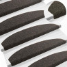 Samoprzylepne maty na schody Półokrąg 15 pcs antracytowy