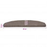 Samoprzylepne maty na schody 15 pcs Mokka 80 x 24,5 x 3,5 cm
