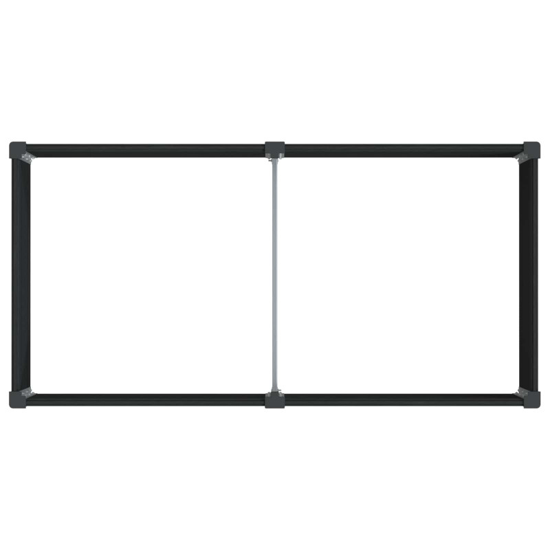 Podniesiona rabata ogrodowa Czarny 100 x 50 x 91 cm alu.