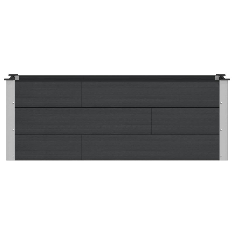 Podniesiona rabata ogrodowa Czarny 150 x 50 x 54 cm alu.