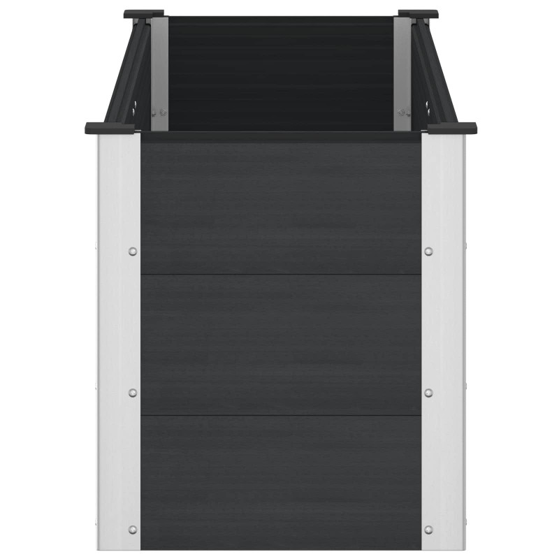 Podniesiona rabata ogrodowa Czarny 150 x 50 x 54 cm alu.