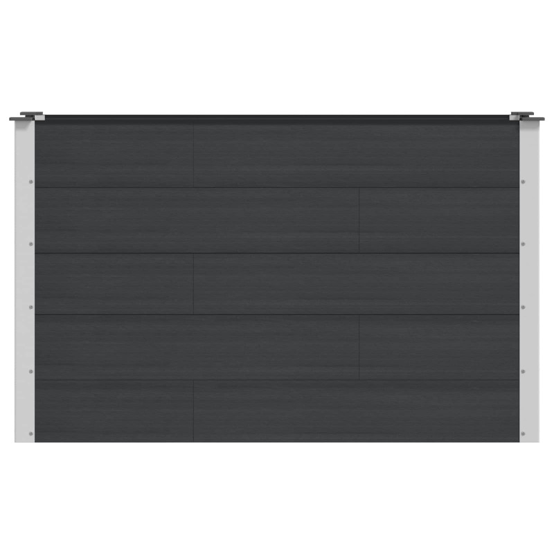 Podniesiona rabata ogrodowa Czarny 150 x 50 x 91 cm alu.
