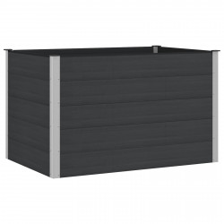 Podniesiona rabata ogrodowa Czarny 150 x 100 x 91 cm alu.