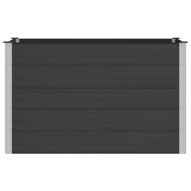 Podniesiona rabata ogrodowa Czarny 150 x 100 x 91 cm alu.