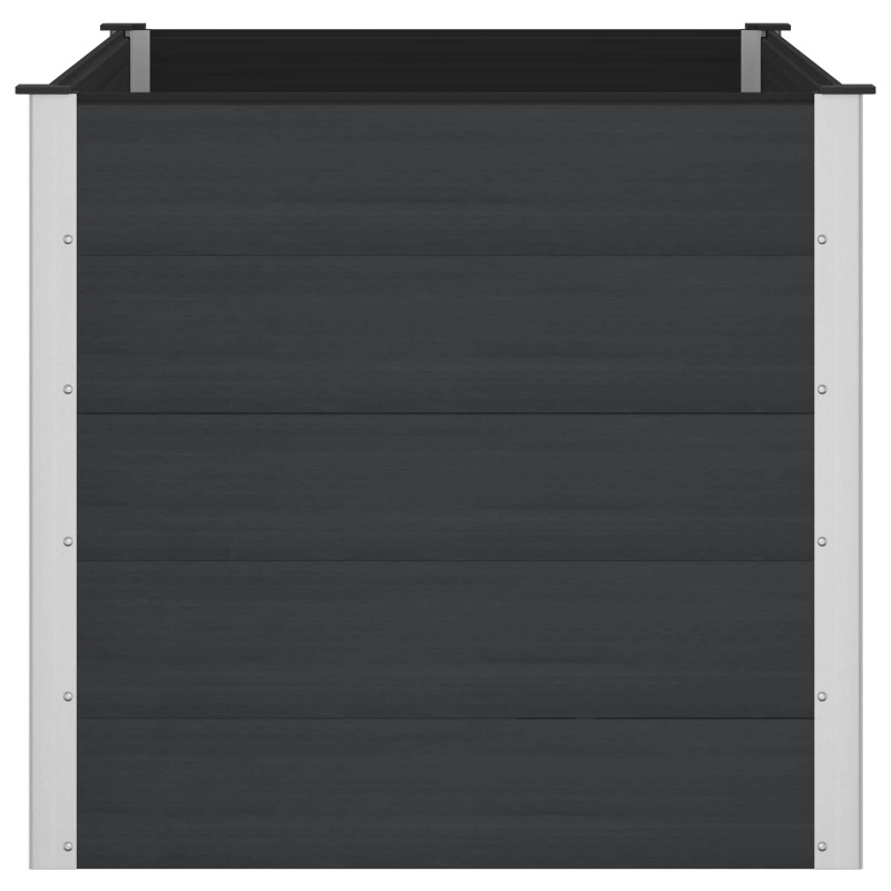 Podniesiona rabata ogrodowa Czarny 150 x 100 x 91 cm alu.
