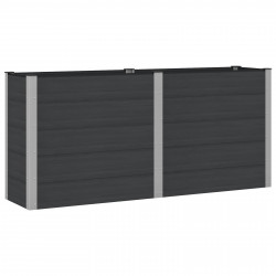 Podniesiona rabata ogrodowa Czarny 200 x 50 x 91 cm alu.
