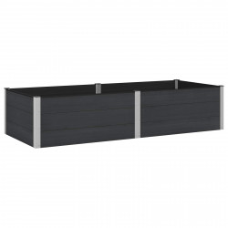 Podniesiona rabata ogrodowa Czarny 250 x 100 x 54 cm alu.