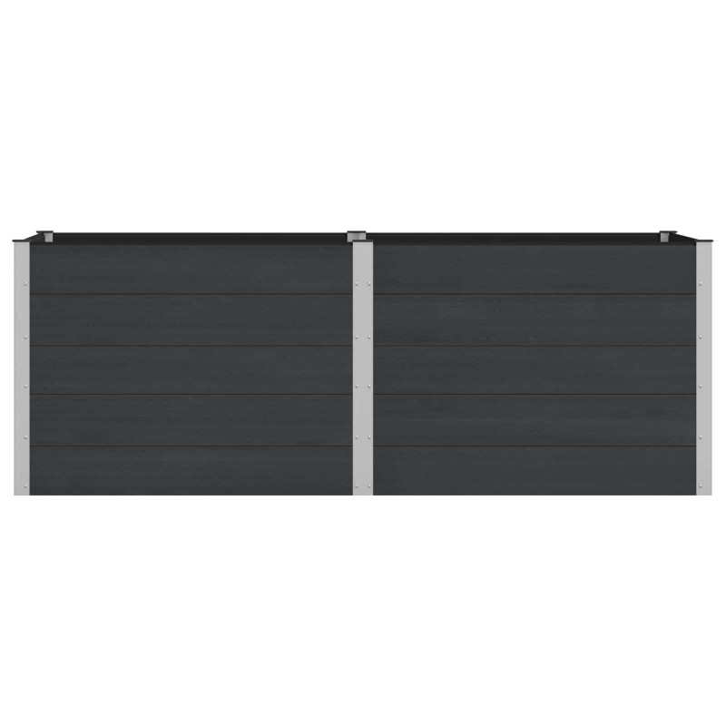 Podniesiona rabata ogrodowa Czarny 250 x 100 x 91 cm alu.
