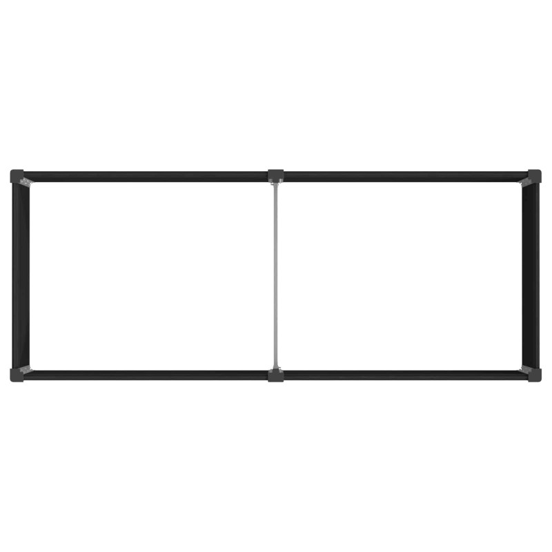 Podniesiona rabata ogrodowa Czarny 250 x 100 x 91 cm alu.