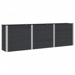 Podniesiona rabata ogrodowa Czarny 300 x 50 x 91 cm alu.
