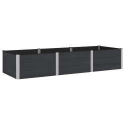 Podniesiona rabata ogrodowa Czarny 300 x 100 x 54 cm alu.