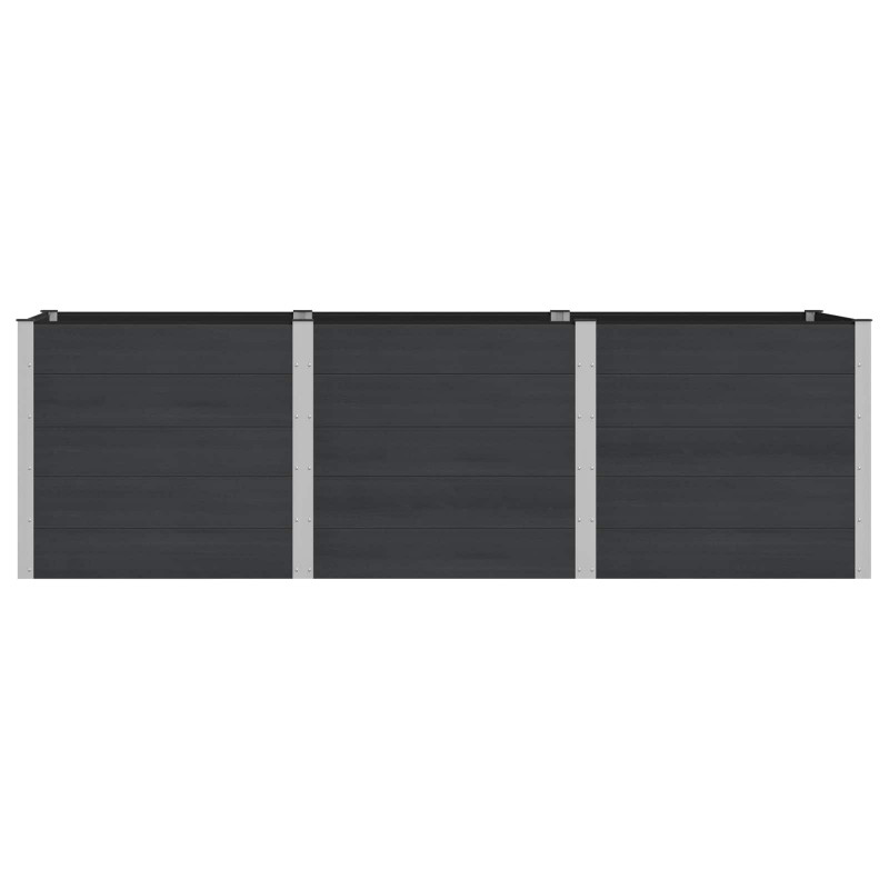 Podniesiona rabata ogrodowa Czarny 300 x 100 x 91 cm alu.