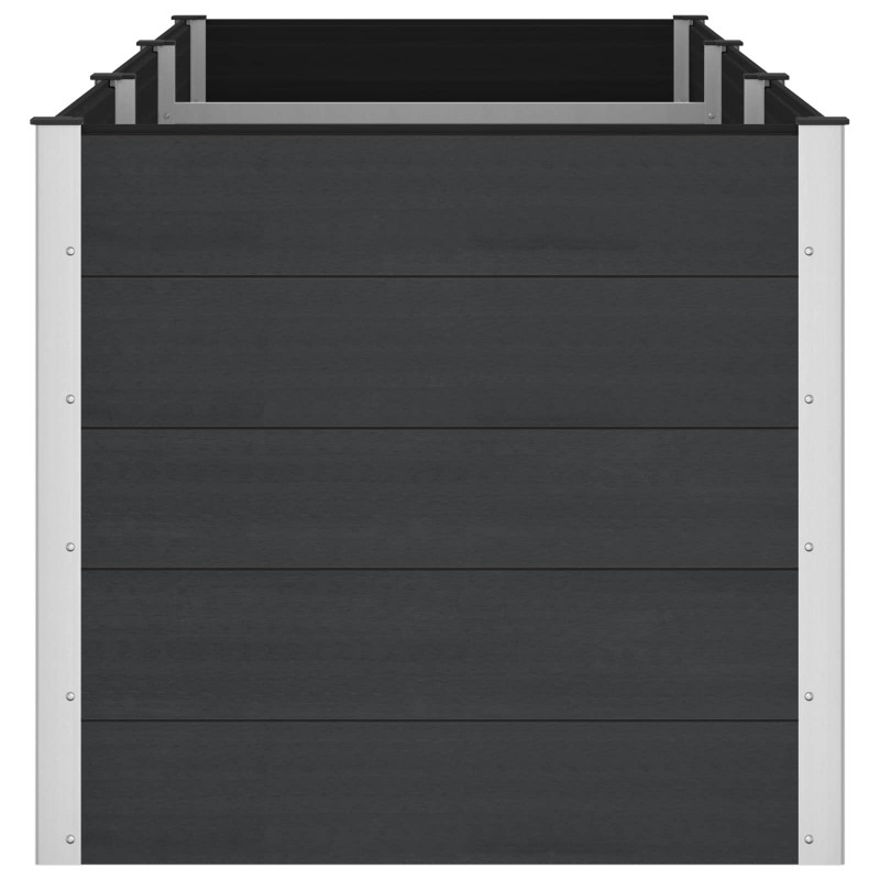 Podniesiona rabata ogrodowa Czarny 300 x 100 x 91 cm alu.