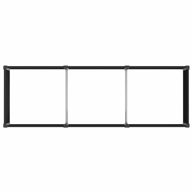 Podniesiona rabata ogrodowa Czarny 300 x 100 x 91 cm alu.