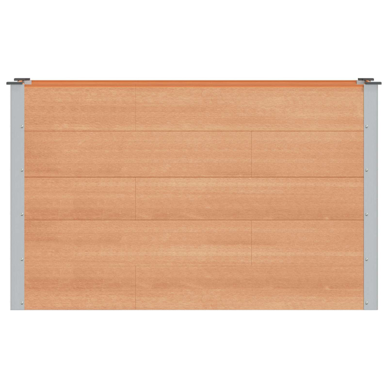 Podniesiona rabata ogrodowa brązowy 150 x 50 x 91 cm alu.