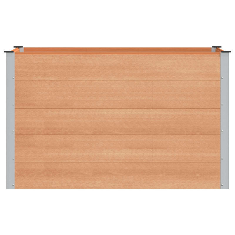 Podniesiona rabata ogrodowa brązowy 150 x 100 x 91 cm alu.