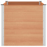 Podniesiona rabata ogrodowa brązowy 150 x 100 x 91 cm alu.