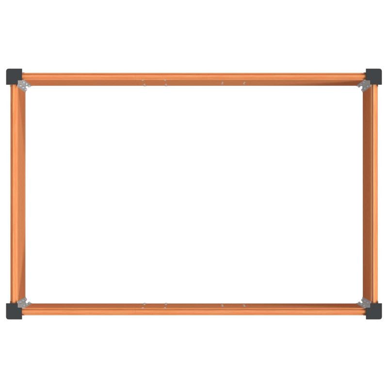 Podniesiona rabata ogrodowa brązowy 150 x 100 x 91 cm alu.