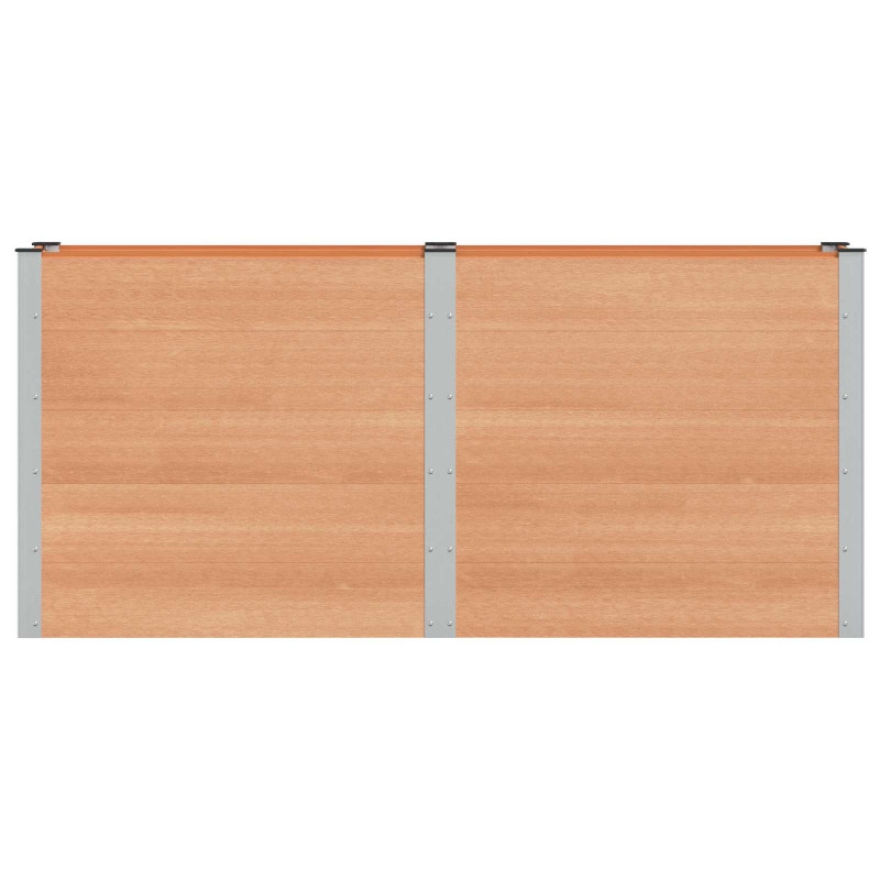 Podniesiona rabata ogrodowa brązowy 200 x 50 x 91 cm alu.
