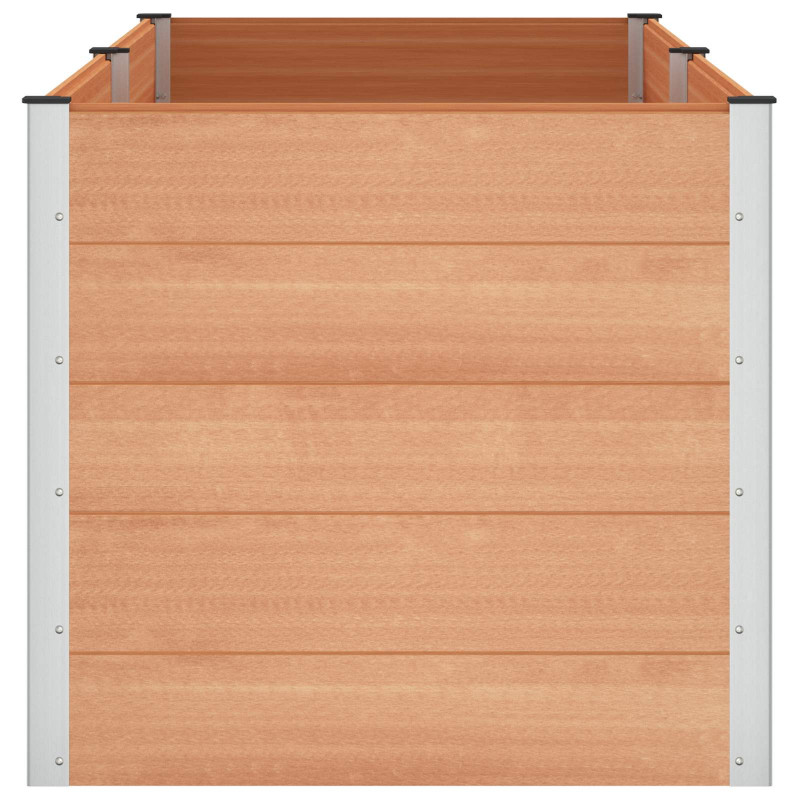 Podniesiona rabata ogrodowa brązowy 250 x 100 x 91 cm alu.